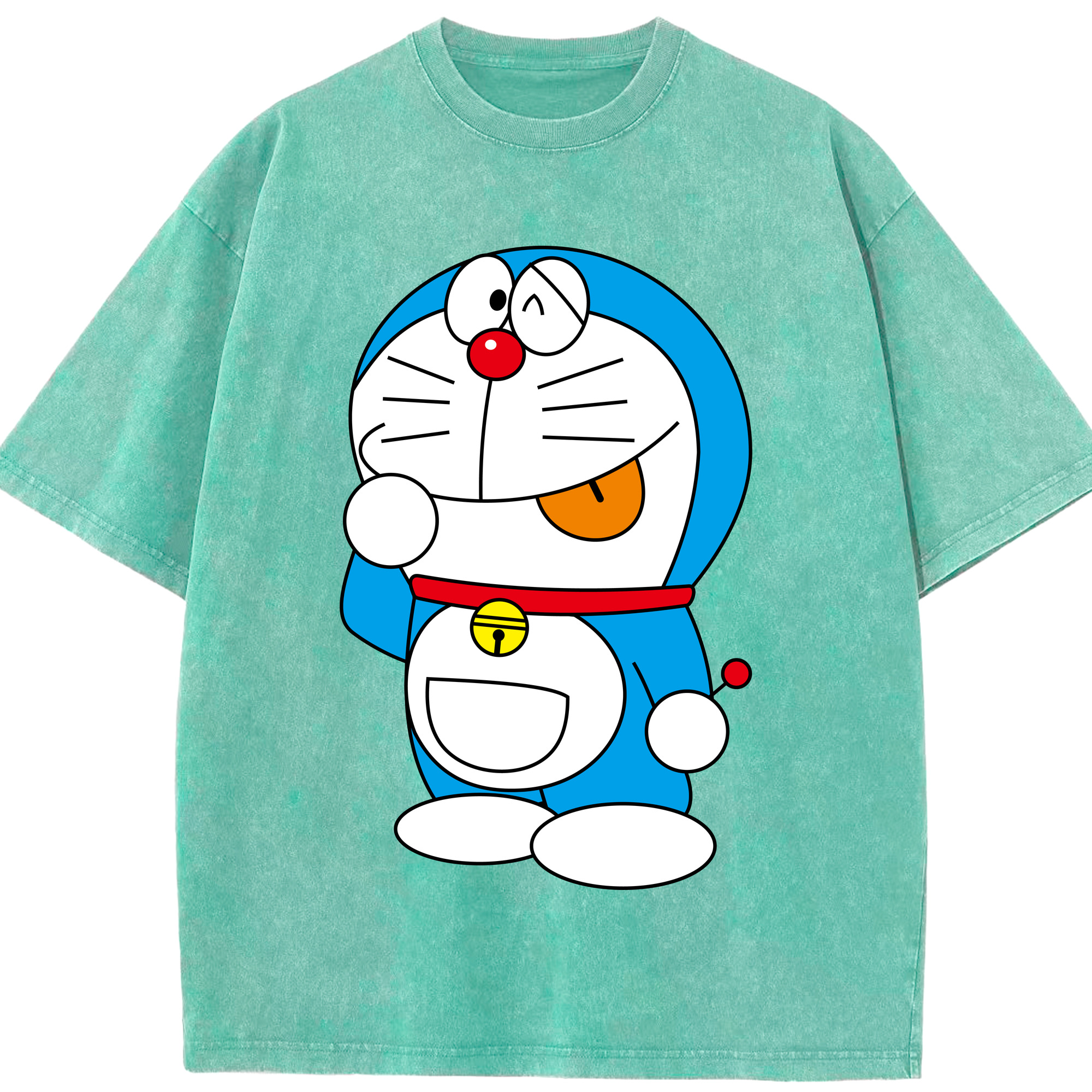 （画像用） ドラえもん Doraemon 綿100% ヴィンテージ風 半袖Tシャツ（フロントプリント）